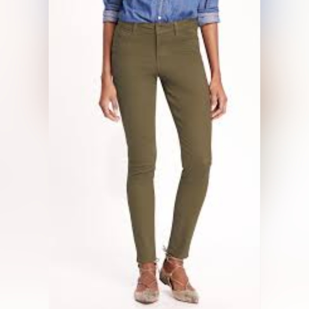 Old Navy green Stretch Rockstar Mid Rise jeans Pants Size 16